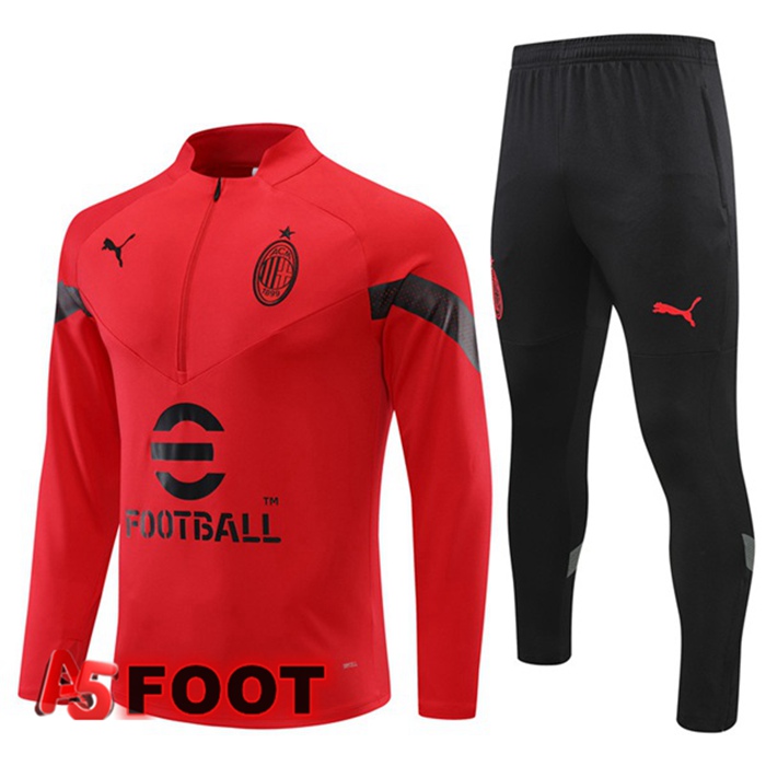 Ensemble Survetement de Foot AC Milan Rouge 2022/2023