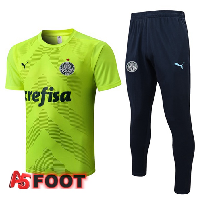 Ensemble Training T-Shirts Palmeiras + Pantalon Vert 2022/2023