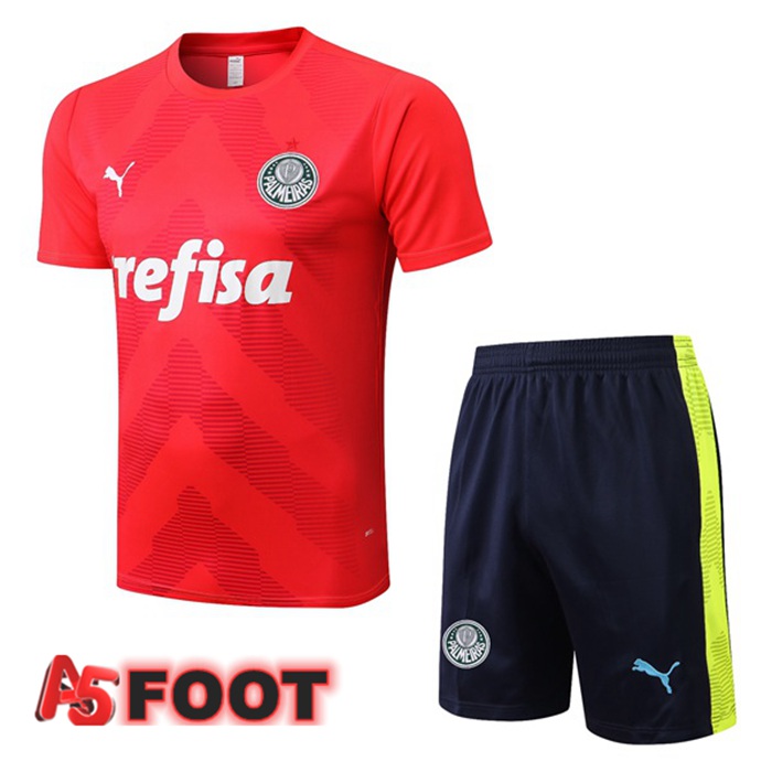 Ensemble Training T-Shirts Palmeiras + Short Rouge 2022/2023