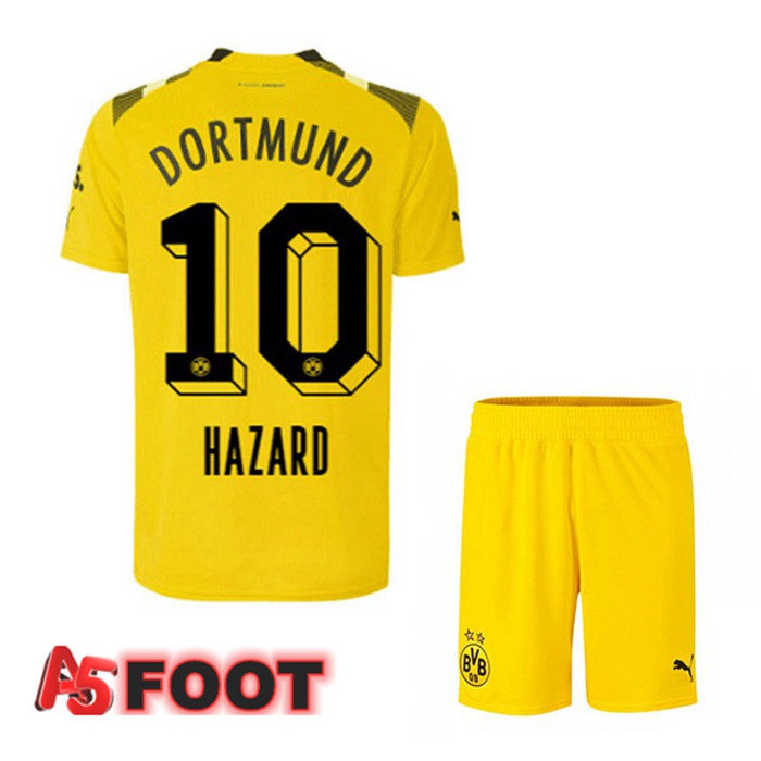 Maillot de Foot Dortmund BVB (Hazard 10) Enfant cup Jaune 2022/2023