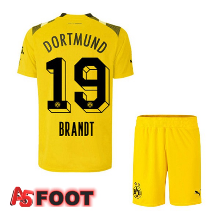 Maillot de Foot Dortmund BVB (Brandt 19) Enfant cup Jaune 2022/2023