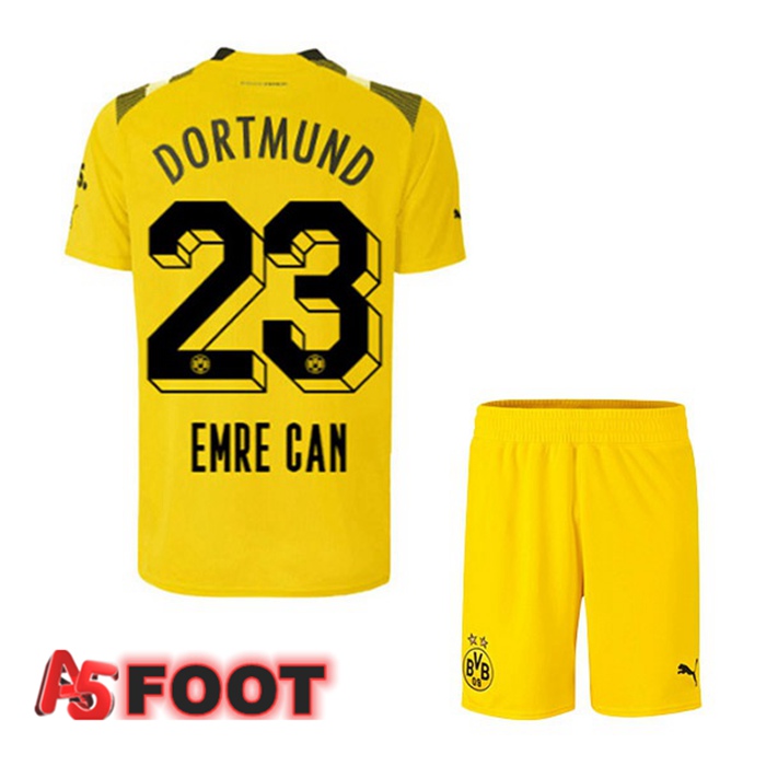 Maillot de Foot Dortmund BVB (Emre Can 23) Enfant cup Jaune 2022/2023