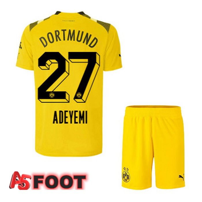 Maillot de Foot Dortmund BVB (Adeyemi 27) Enfant cup Jaune 2022/2023