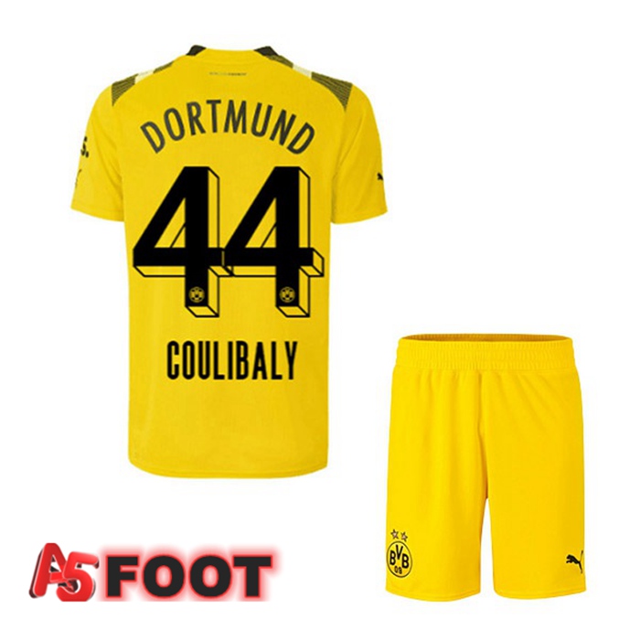 Maillot de Foot Dortmund BVB (Coulibaly 44) Enfant cup Jaune 2022/2023