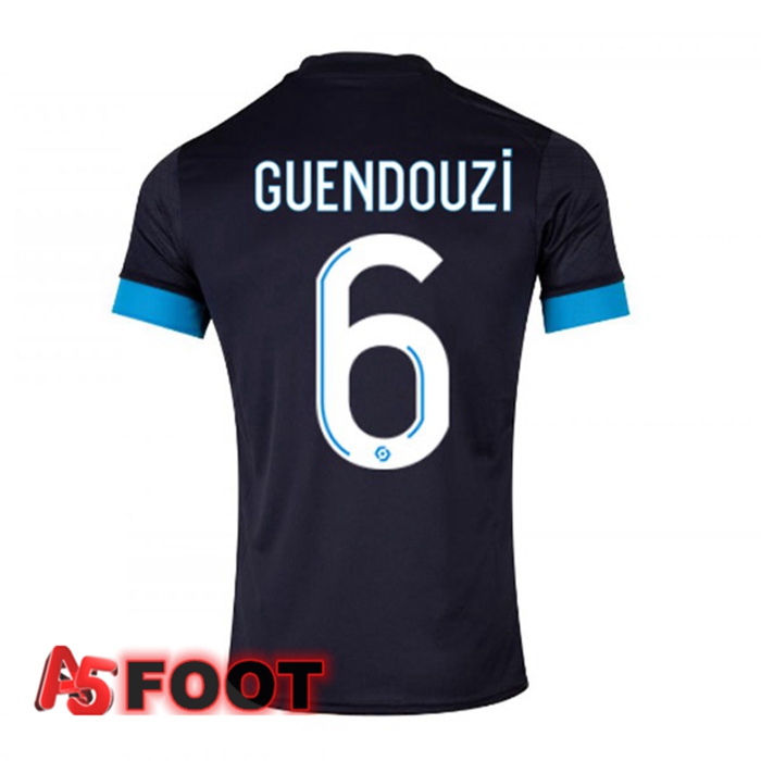 Maillot de Foot Marseille OM (GUENDOUZI 6) Exterieur Noir 2022/2023