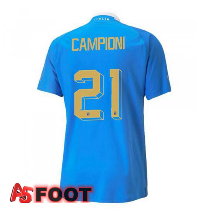 Maillot Foot Equipe de Italie（Campioni 21）Domicile Bleu 2022/2023