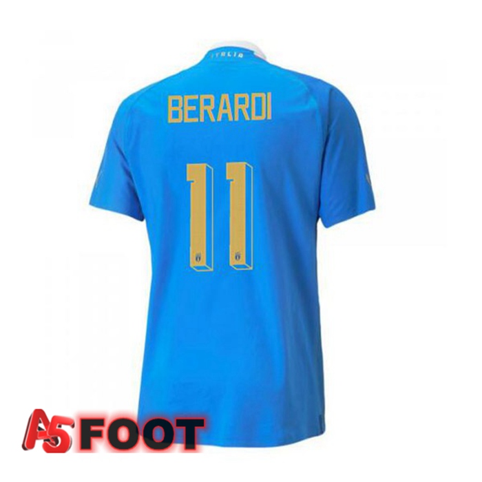 Maillot Foot Equipe de Italie（Berardi 11）Domicile Bleu 2022/2023