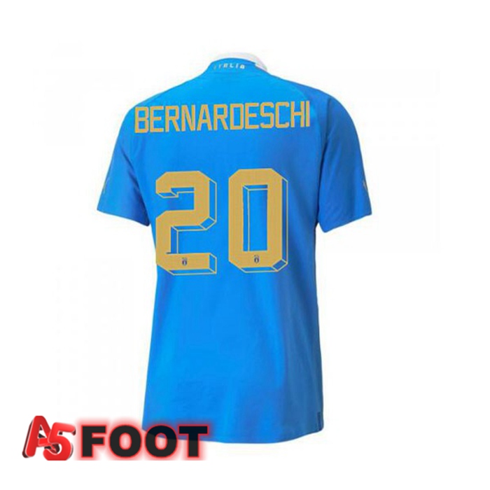 Maillot Foot Equipe de Italie（Bernardeschi 20）Domicile Bleu 2022/2023