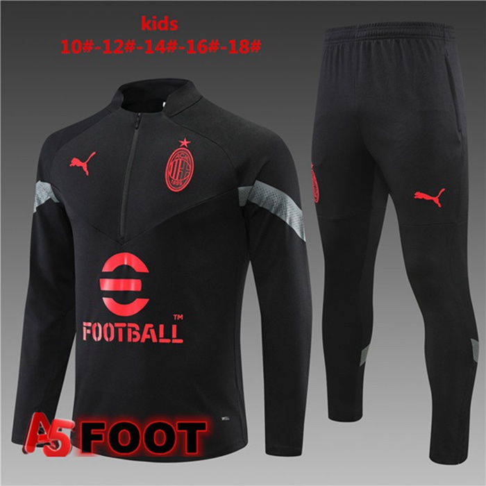 Ensemble Survetement de Foot AC Milan Enfant Noir 2022/2023