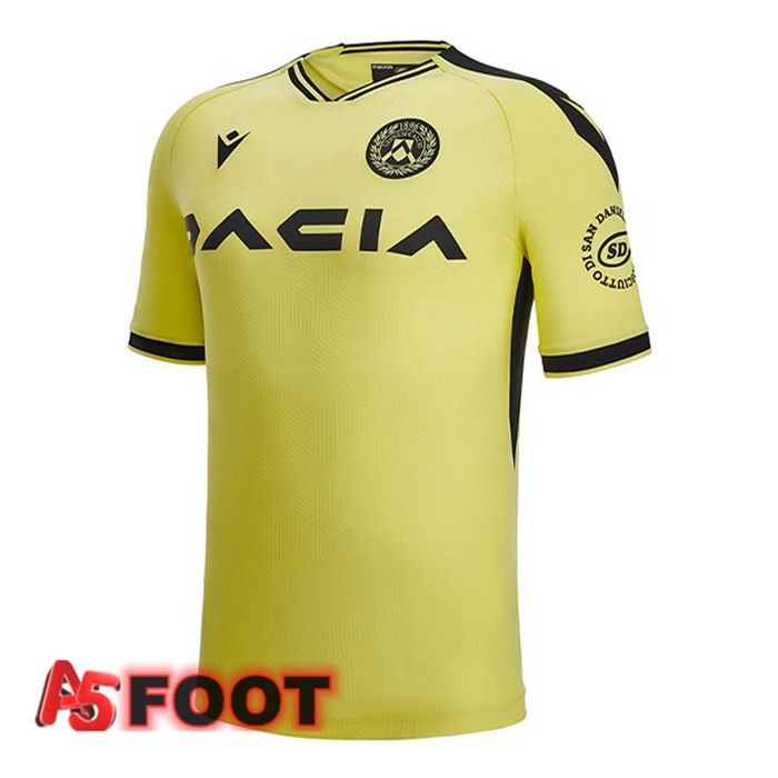 Maillot de Foot Udinese Calcio Exterieur Noir Jaune 2022/2023