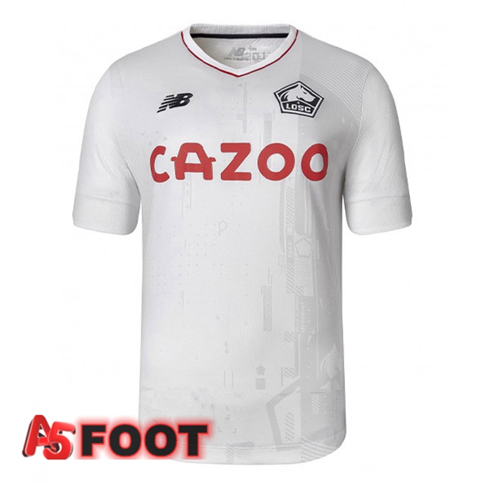 Maillot de Foot Lille OSC Exterieur Blanc 2022/2023