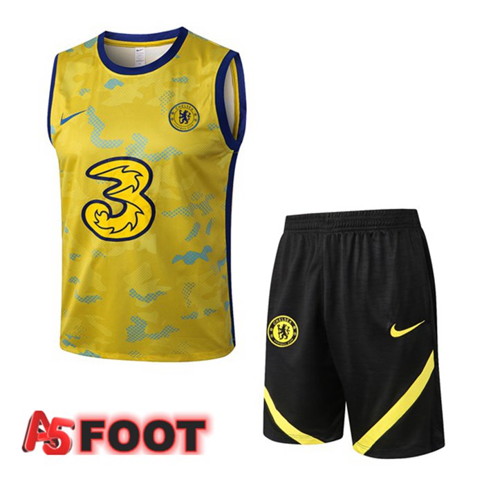 Gilet Foot FC Chelsea + Short Jaune 2022/2023
