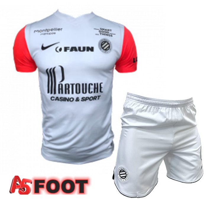 Maillot de Foot Montpellier HSC Enfant Exterieur Gris 2022/2023
