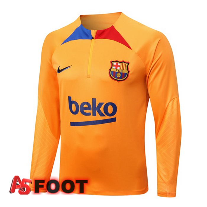 Training Sweatshirt FC Barcelone Orange 2022/2023