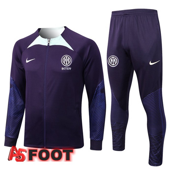 Ensemble Veste Survetement de Foot Inter Milan Pourpre 2022/2023