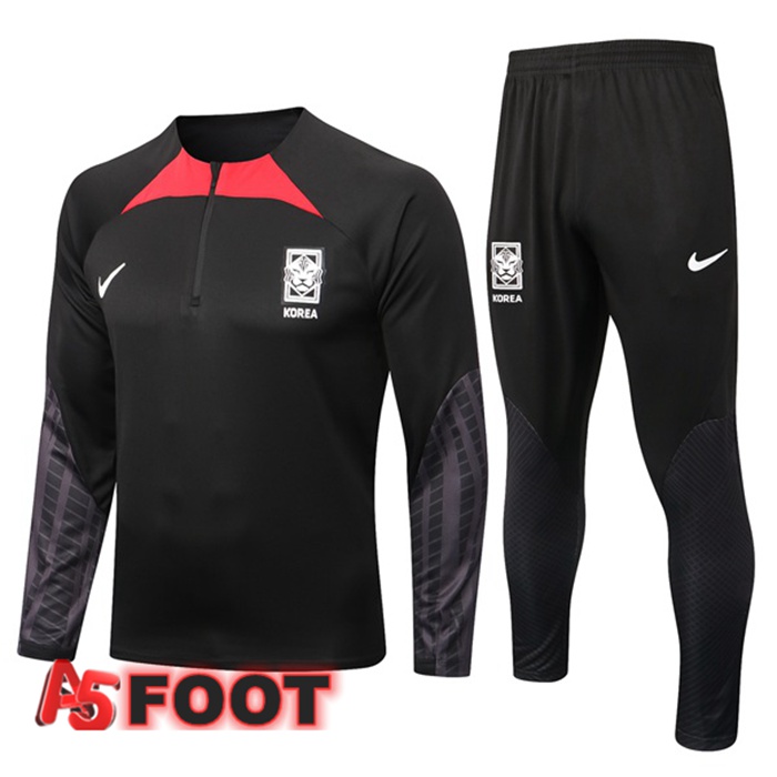 Ensemble Survetement de Foot Coree Noir 2022/2023