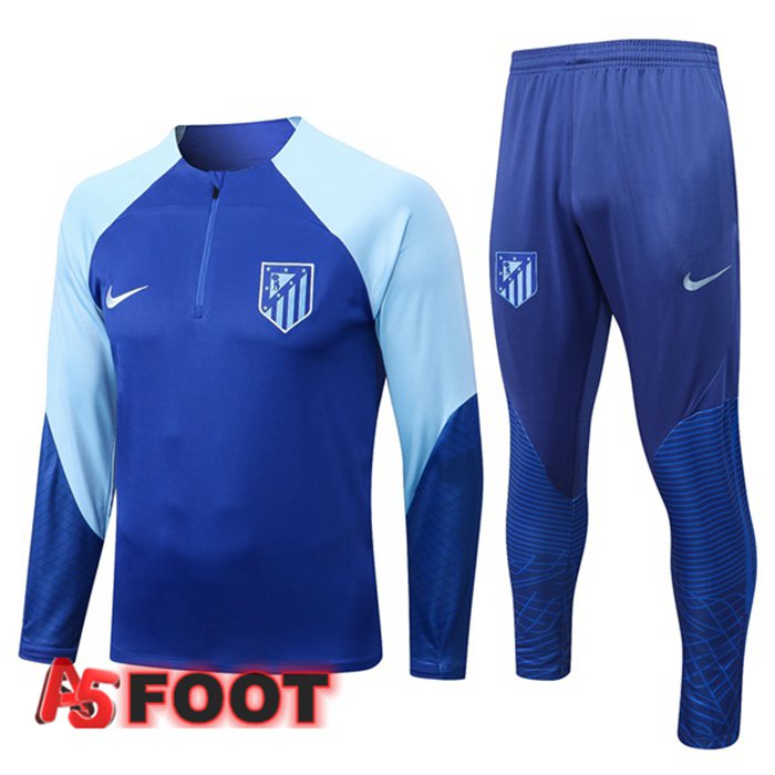 Ensemble Survetement de Foot Atletico Madrid Bleu 2022/2023