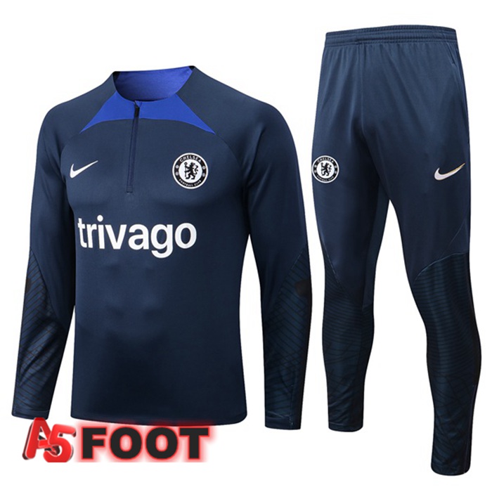 Ensemble Survetement de Foot FC Chelsea Bleu 2022/2023