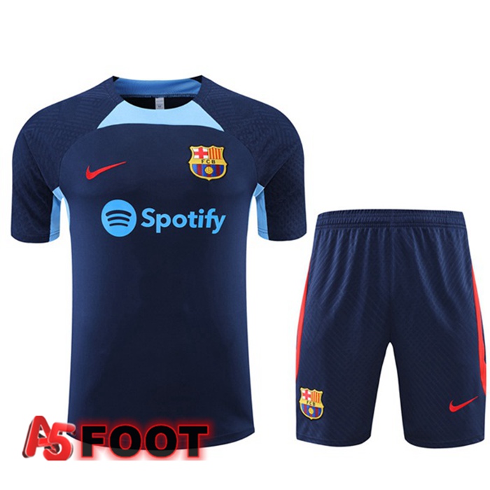 Ensemble Training T-Shirts FC Barcelone + Short Bleu 2022/2023