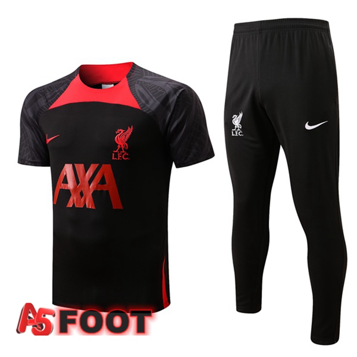 Ensemble Training T-Shirts FC Liverpool + Pantalon Noir 2022/2023