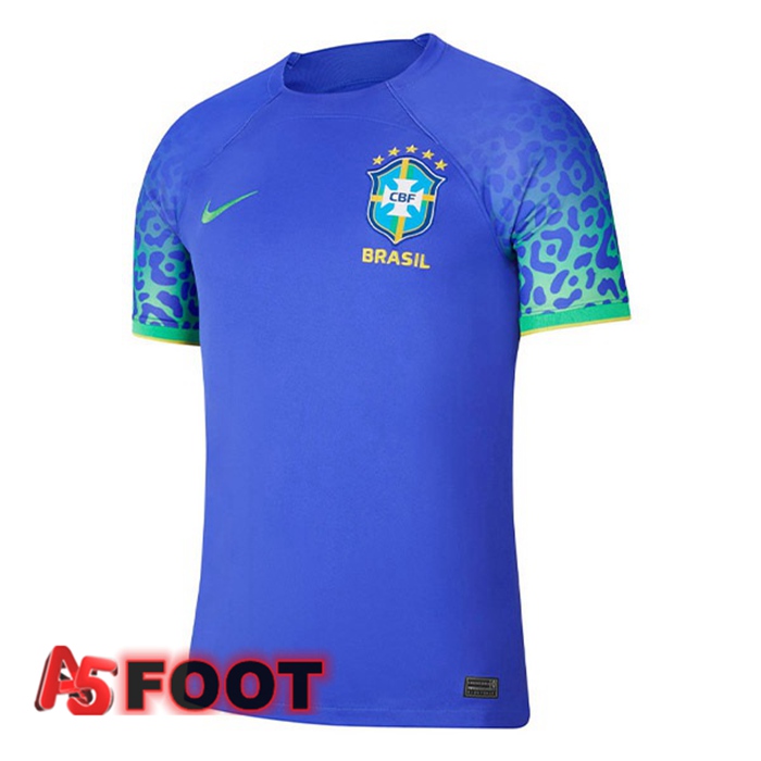 Maillot Foot Equipe de Bresil Exterieur Bleu 2022/2023