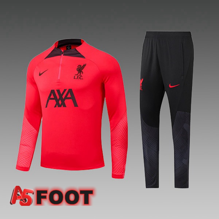 Ensemble Survetement de Foot FC Liverpool Enfant Rouge 2022/2023