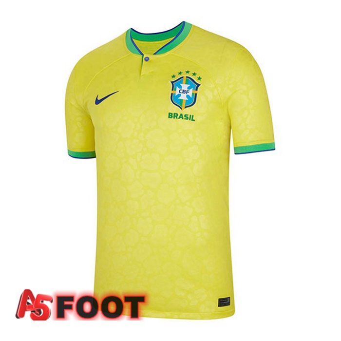 Maillot Foot Equipe de Bresil Domicile Jaune Coupe du monde 2022