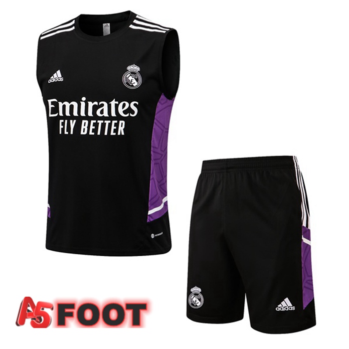 Gilet De Foot Real Madrid + Shorts Noir 2022/2023