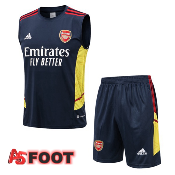 Gilet De Foot Arsenal + Shorts Bleu Royal 2022/2023