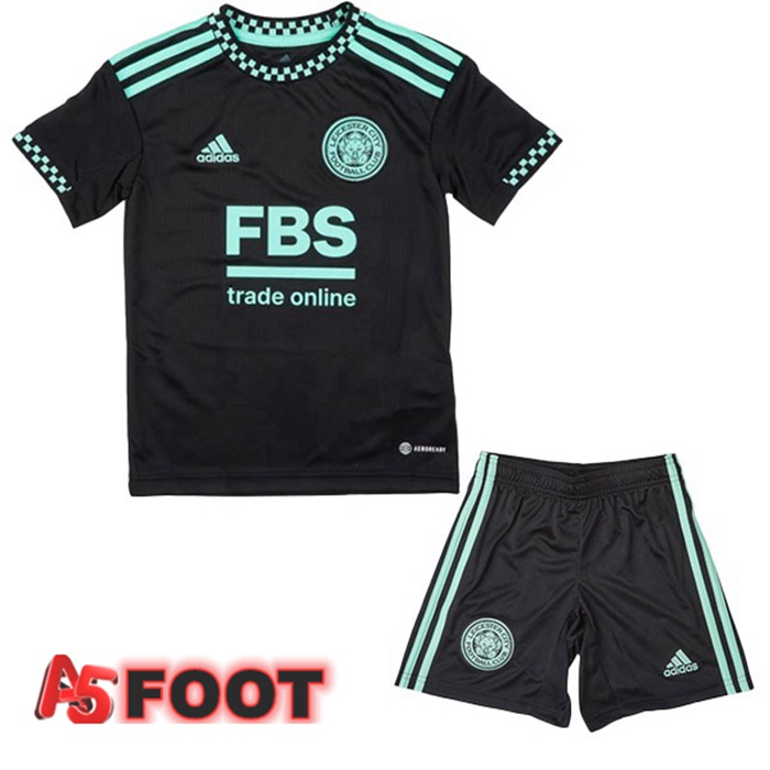 Maillot Foot Leicester City Enfant Exterieur Noir 2022/2023