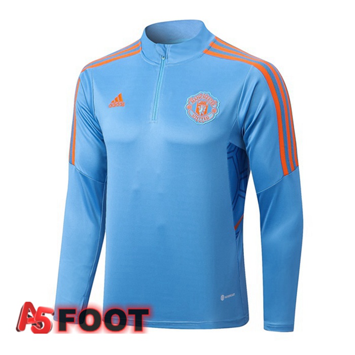 Training Sweatshirt Manchester United Homme Bleu 2022/2023