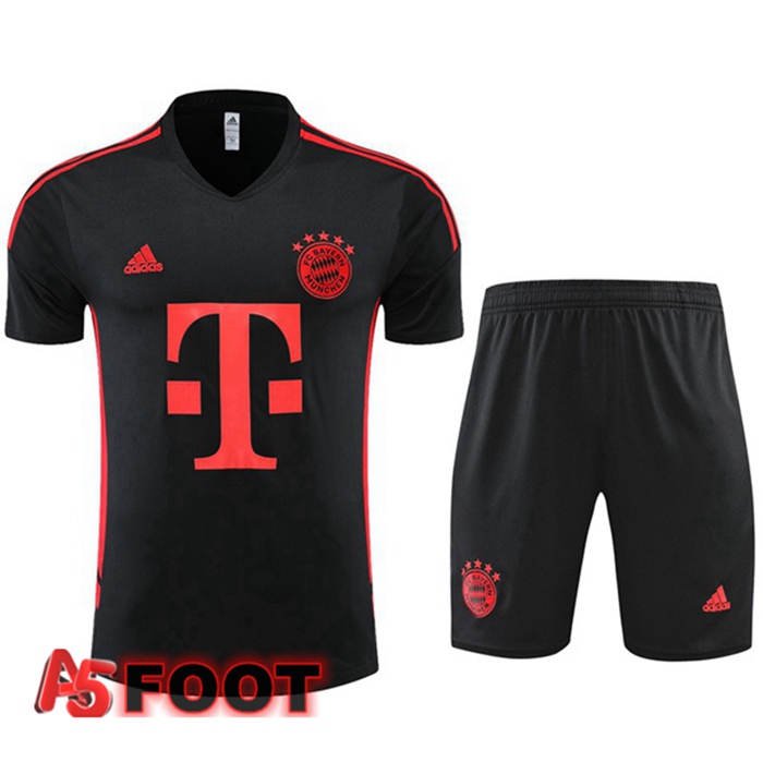 Training T-Shirts Bayern Munich + Shorts Noir 2022/2023