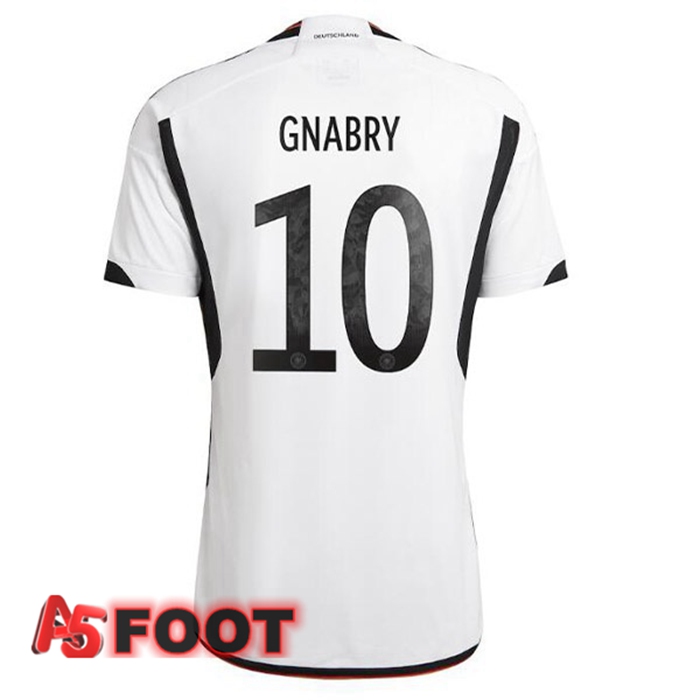 Maillot Allemagne (GNABRY 10) Domicile Noir Blanc Coupe du monde 2022