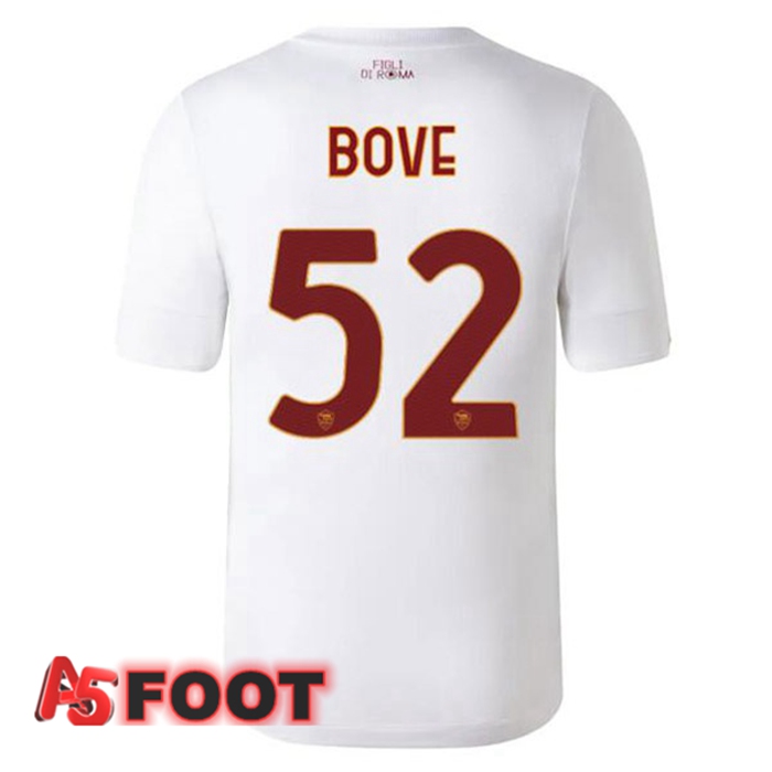 Maillot Foot AS Roma (BOVE 52) Exterieur Blanc 2022/2023