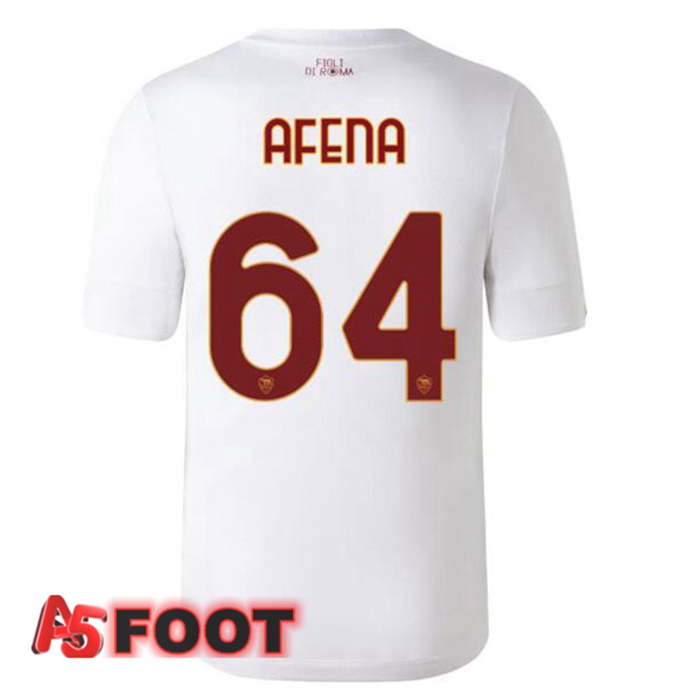 Maillot Foot AS Roma (AFENA 64) Exterieur Blanc 2022/2023