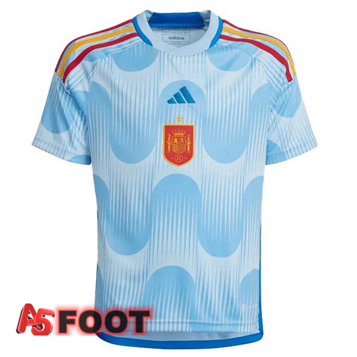 Maillot Equipe de Espagne Exterieur Bleu Blanc 2022/2023