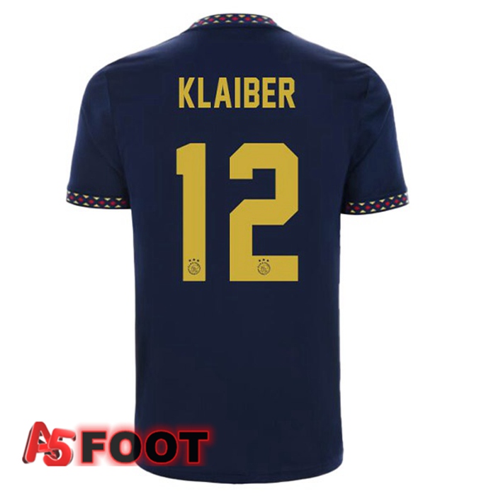Maillot Foot AFC Ajax (Klaiber 12) Exterieur Noir 2022/2023