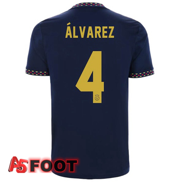 Maillot Foot AFC Ajax (Álvarez 4) Exterieur Noir 2022/2023