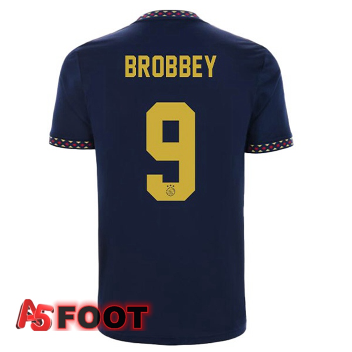 Maillot Foot AFC Ajax (Brobbey 9) Exterieur Noir 2022/2023