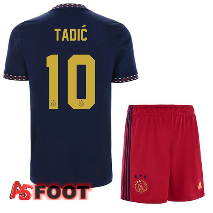 Maillot Foot AFC Ajax (Tadić 10) Enfant Exterieur Noir 2022/2023