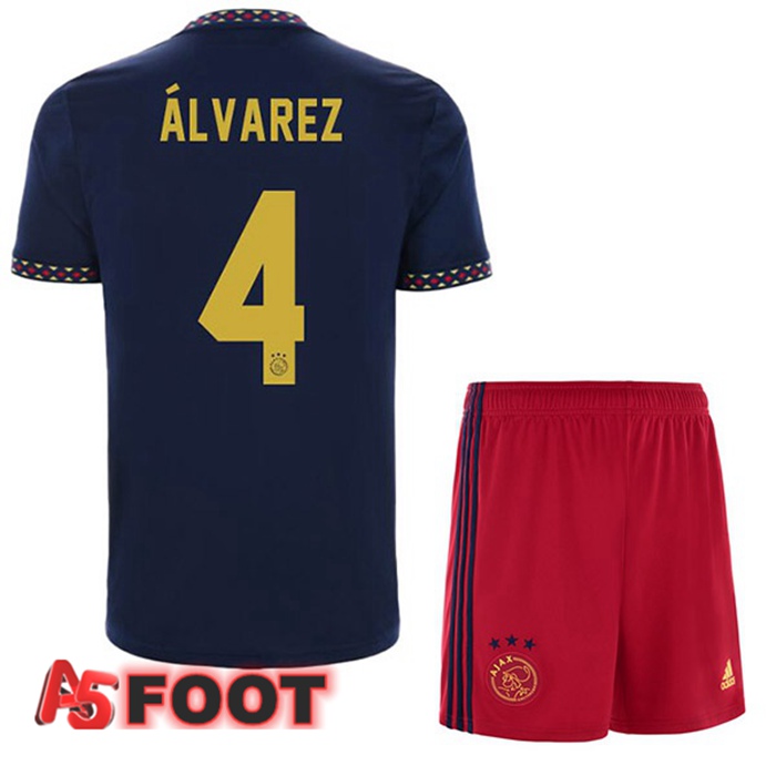 Maillot Foot AFC Ajax (Álvarez 4) Enfant Exterieur Noir 2022/2023