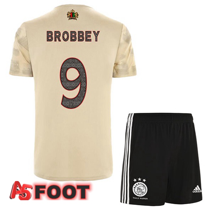 Maillot Foot AFC Ajax (Brobbey 9) Enfant Third Marron 2022/2023