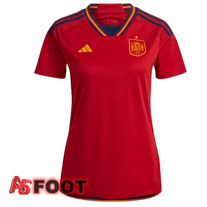 Maillot Equipe De Espagne Femme Domicile Rouge Coupe du monde 2022
