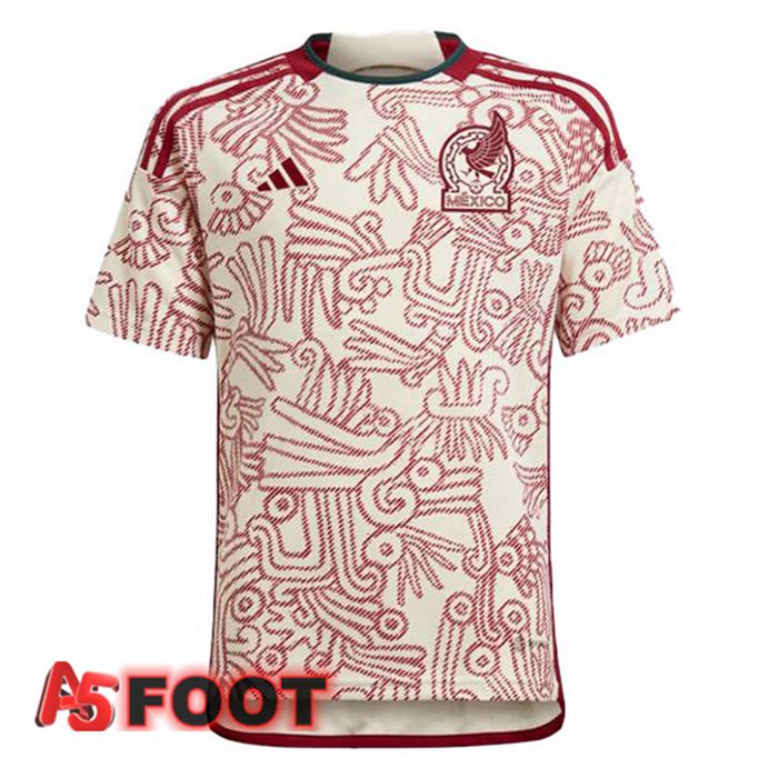 Maillot Equipe De Mexique Exterieur Blanc Rouge Coupe du monde 2022