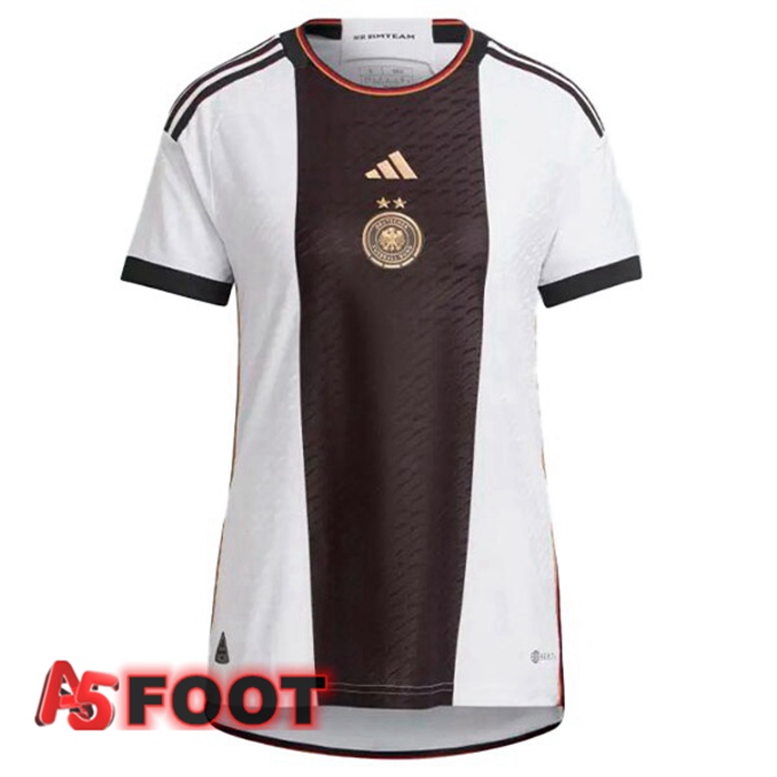 Maillot Equipe De Allemagne Femme Domicile Noir Blanc Coupe du monde 2022