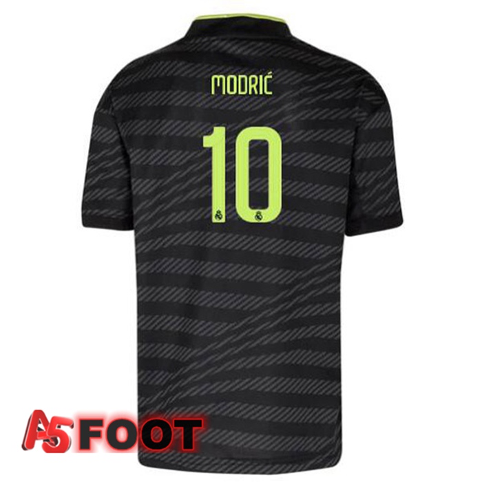 Maillot Foot Real Madrid (Modrić 10) Third Noir 2022/2023