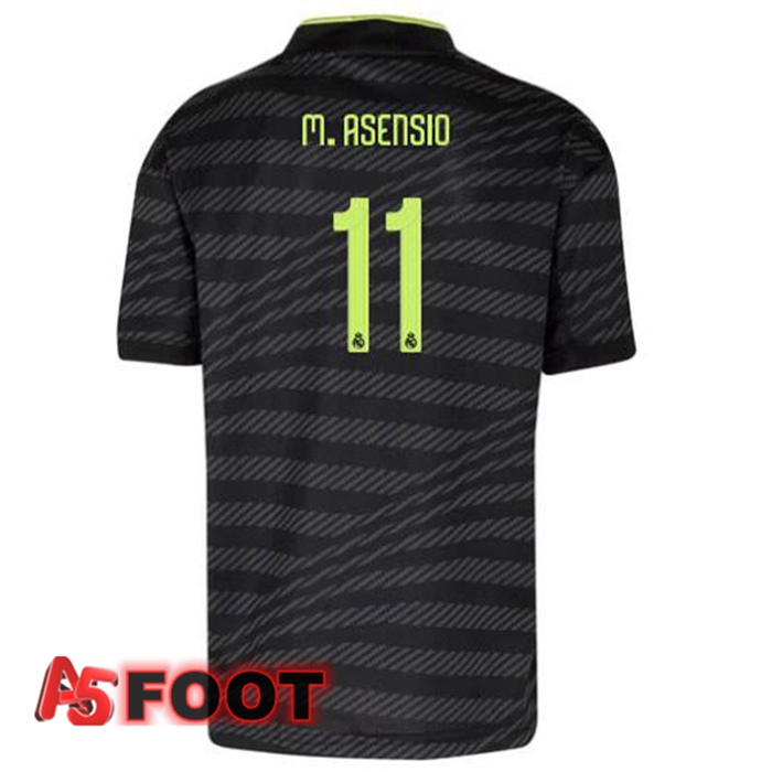 Maillot Foot Real Madrid (Asensio 11) Third Noir 2022/2023