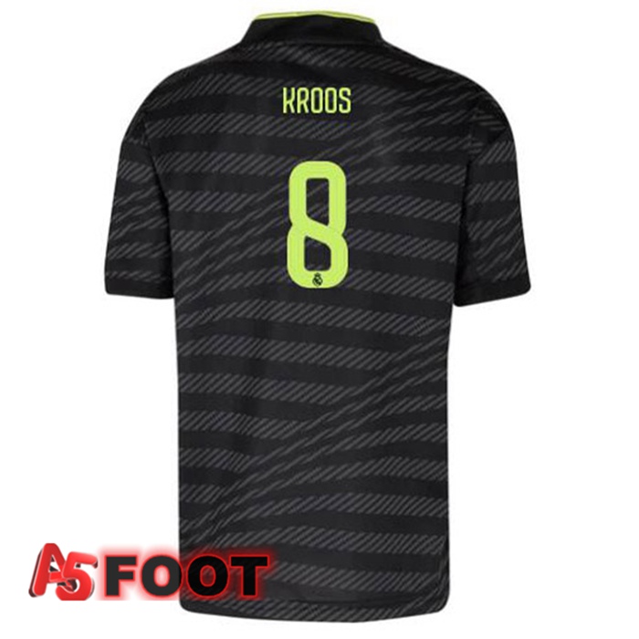 Maillot Foot Real Madrid (Kroos 8) Third Noir 2022/2023