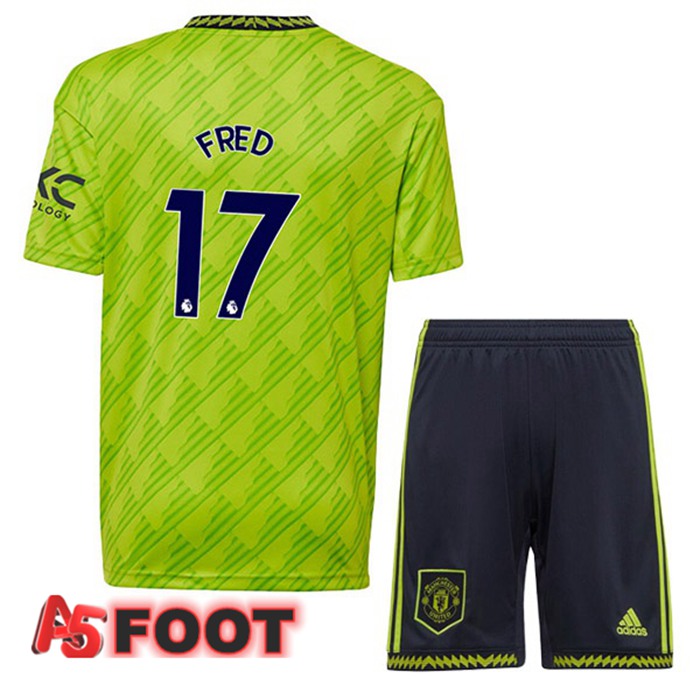 Maillot Foot Manchester United (FRED 17) Enfant Third Vert 2022/2023
