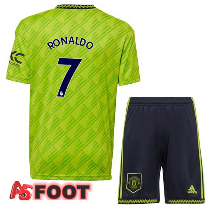 Maillot Foot Manchester United (RONALDO 7) Enfant Third Vert 2022/2023